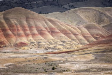 Doğu Oregon 'daki Boyalı Tepeler' in güzel ve renkli manzarası, John Day yakınlarında..