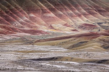 Doğu Oregon 'daki Boyalı Tepeler' in güzel ve renkli manzarası, John Day yakınlarında..