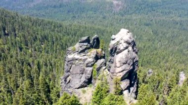 Güney Oregon 'da Bessie Kayası olarak bilinen volkanik çekirdek