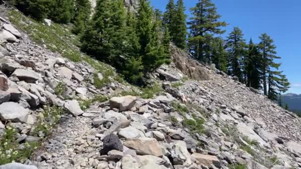 Güney Oregon Daki Union Peak Yapılan Yürüyüşün Manzarası Krater Gölü — Stok video