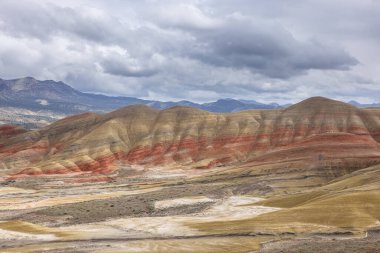 Doğu Oregon 'daki Boyalı Tepeler' in güzel ve renkli manzarası, John Day yakınlarında..