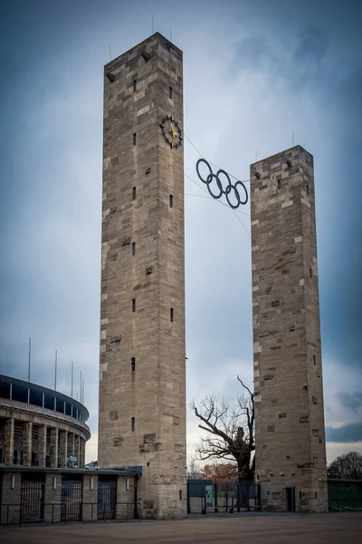 Alman Başkentindeki Berlin Olimpiyat Stadyumu Giriş — Stok fotoğraf