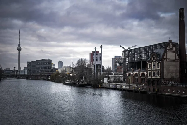 Вид Столицю Німеччини Берлін Через Річку Спрі — стокове фото