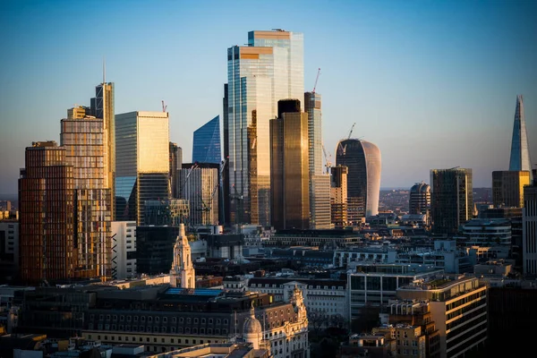 Londen Stadsgezicht Nemen Het Gouden Uur Van Daken — Stockfoto
