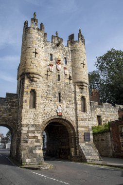 Micklegate Bar ortaçağ girişi York şehri.