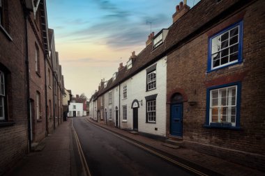 Street in the old parish village of Aylesford in Kent clipart