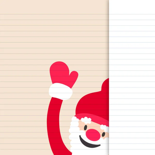 圣诞贺卡祝你圣诞快乐 新年快乐 这个可爱的圣诞老人矢量插图有白色的复制空间 — 图库矢量图片