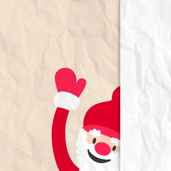 크리스마스 크리스마스 그리고 당신에게 귀여운 산타클로스 삽화에는 — 스톡 벡터