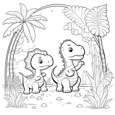 Black and white coloring pages for kids, simple lines, cartoon style, happy, cute, funny, many things in the world