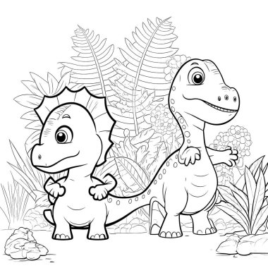 Black and white coloring pages for kids, simple lines, cartoon style, happy, cute, funny, many things in the world