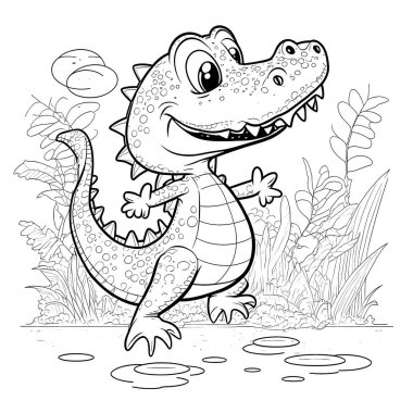 Black and white coloring pages for kids, simple lines, cartoon style, happy, cute, funny, many things in the world