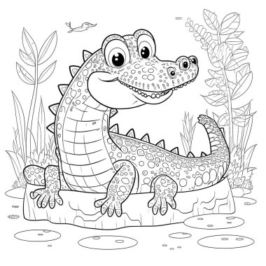 Black and white coloring pages for kids, simple lines, cartoon style, happy, cute, funny, many things in the world