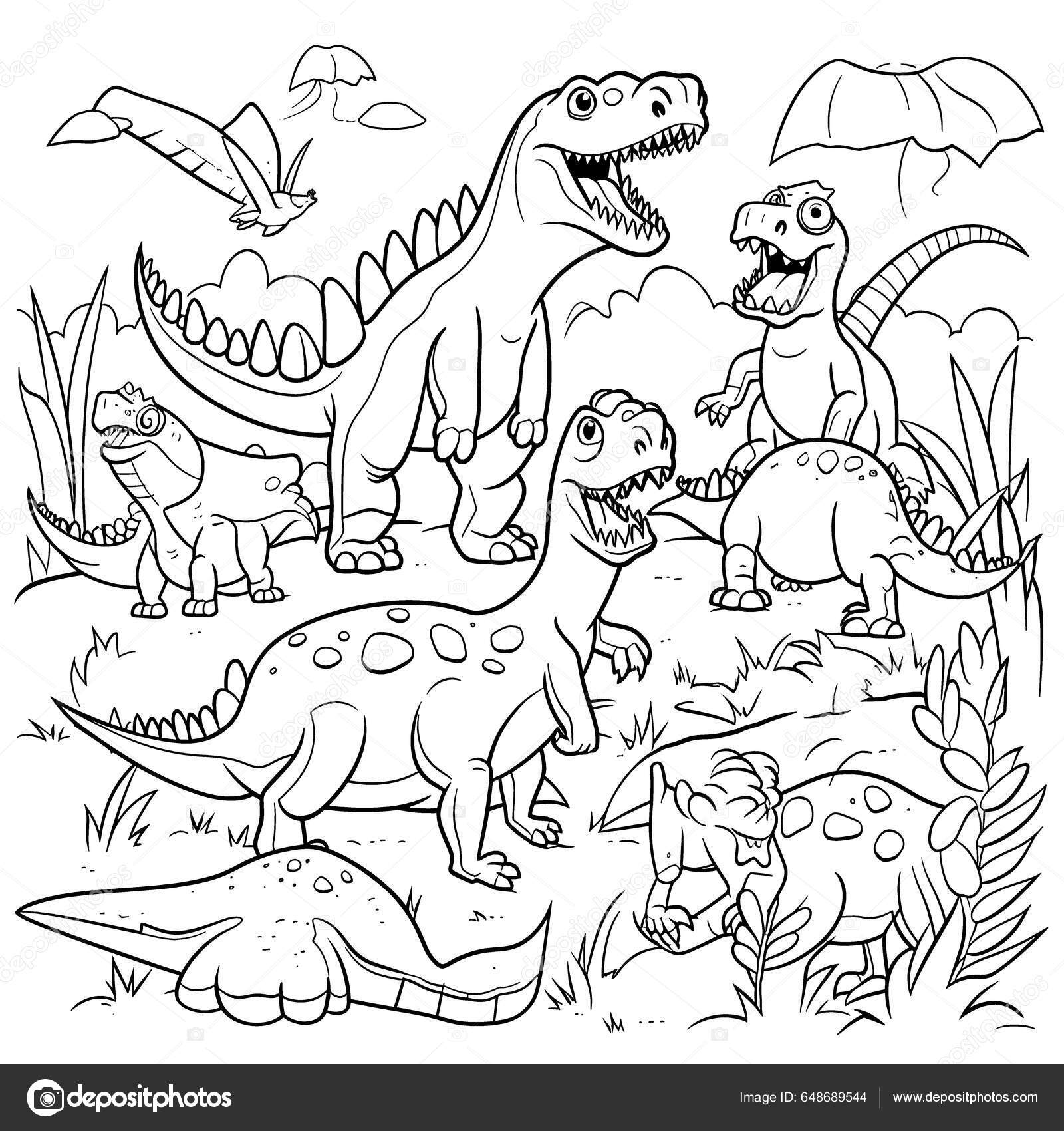 Dinossauro para Colorir : 30 desenhos para imprimir