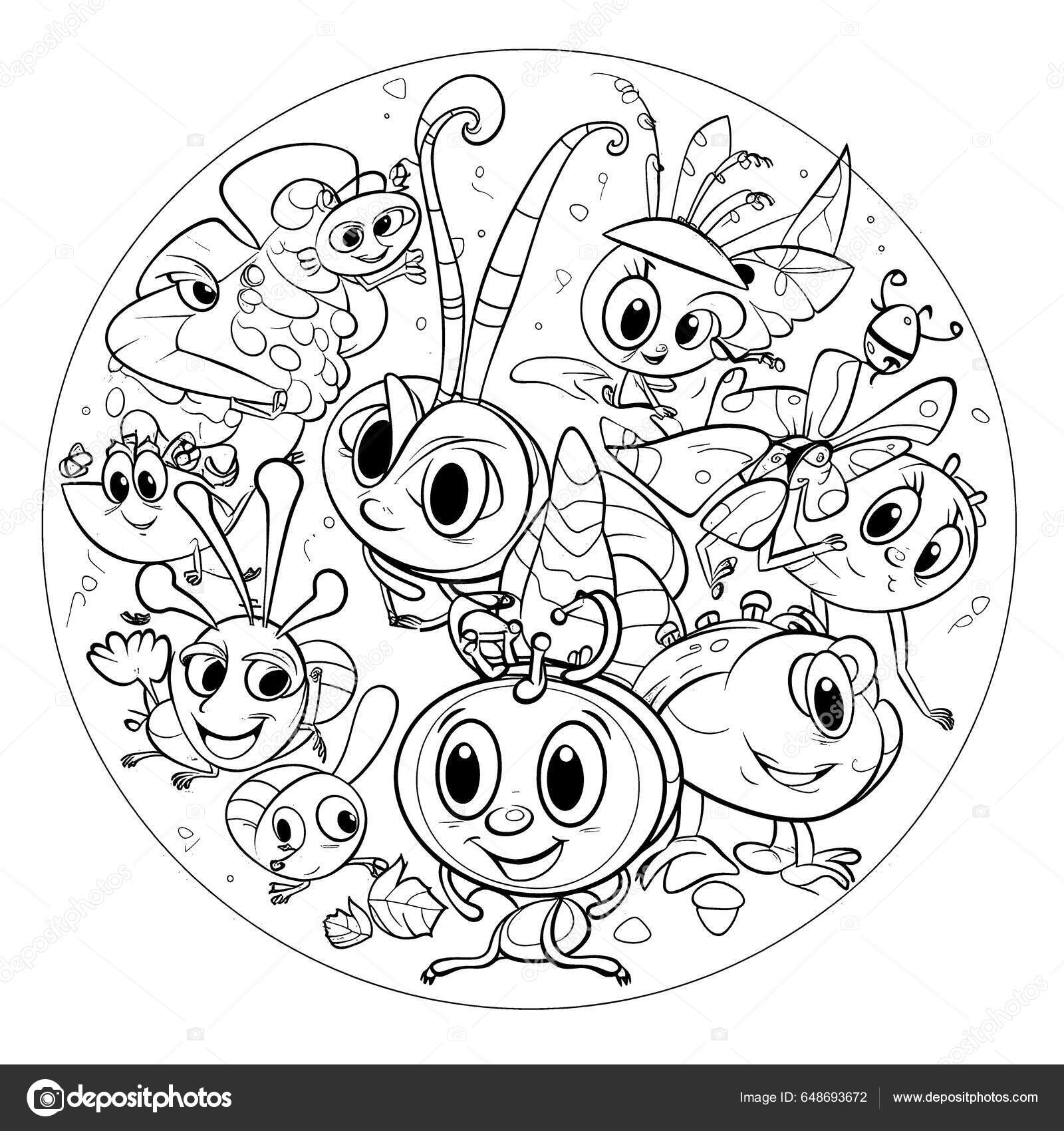 cute insect coloring pages
