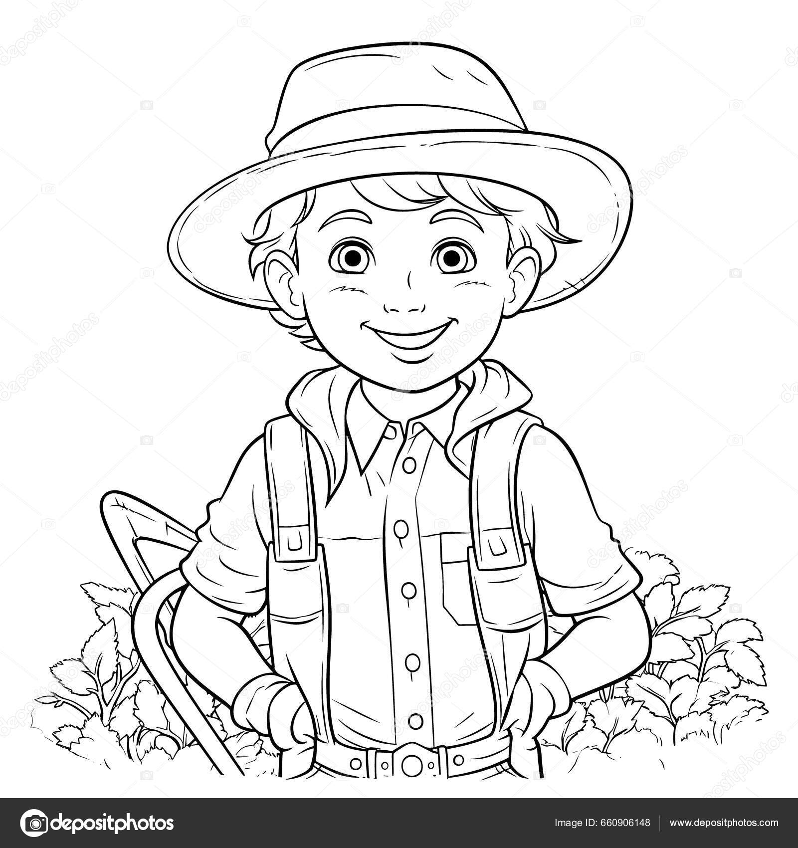 Desenho e Imagem Trator Agricultor para Colorir e Imprimir Grátis para  Adultos e Crianças 
