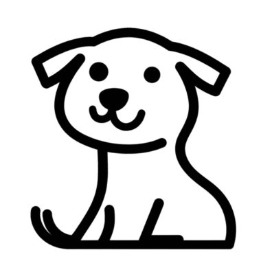 Arkadaşlık ve neşenin özünü yansıtan stilize köpek tasarımı içeren basit ve şirin bir logo. Bu logo evcil hayvan işletmeleri veya hizmetleri için mükemmel.