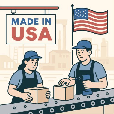 Fabrikada ürün paketleyen, kendini işine adamış ve işçilik yapan bir işçi.