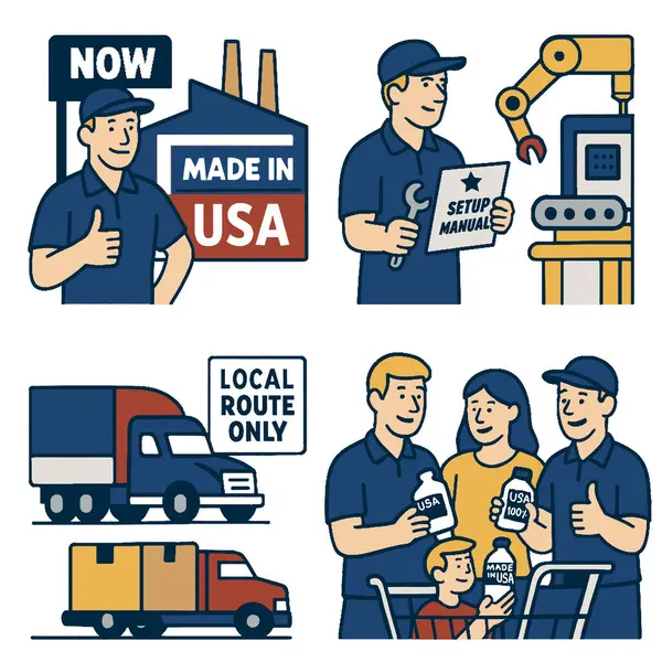 ABD 'nin aile ve teslimat sahnelerini sergilediği bir üretim süreci