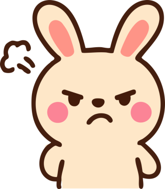 Kızgın suratlı, pembe yanakları ve büyük kulakları olan sevimli bir tavşan karakteri. Karakter, hayal kırıklığı ve sıkıntı hissini iletir, bunu ilişkilendirilebilir ve anlamlı kılar