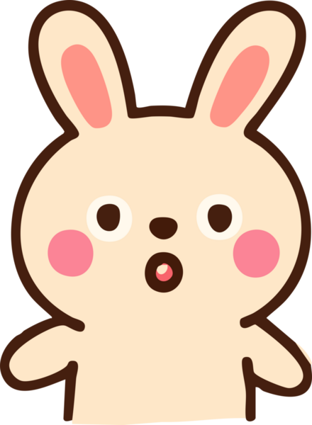 Büyük kulakları, yuvarlak gözleri ve pembe yanakları olan sevimli bir çizgi film tavşanı şaşkınlığını ifade ediyor. Bu sevimli karakter çocuk çizimleri ya da eğlenceli tasarımlar için mükemmel.