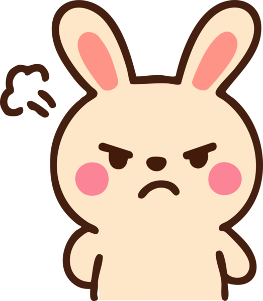 Kızgın suratlı, pembe yanakları ve büyük kulakları olan sevimli bir tavşan karakteri. Karakter, hayal kırıklığı ve sıkıntı hissini iletir, bunu ilişkilendirilebilir ve anlamlı kılar