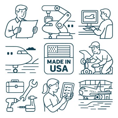 Bir mühendislik tasarımı, üretim ve montaj işlemleri ABD gösteri yeniliği ve takım çalışması