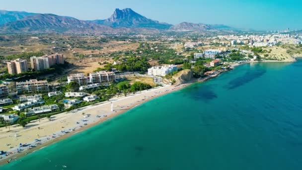 Plaża Platja Del Parad Pobliżu Villajoyosa Południowa Hiszpania — Wideo stockowe