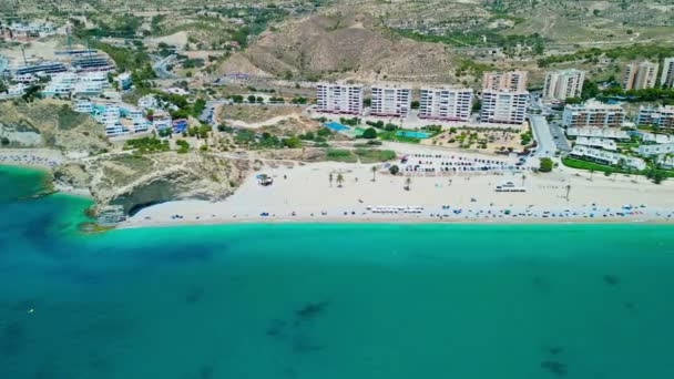 Strand Platja Del Parad Der Nähe Von Villajoyosa Südspanien — Stockvideo