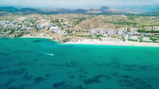 Plaża Platja Del Parad Pobliżu Villajoyosa Południowa Hiszpania — Wideo stockowe