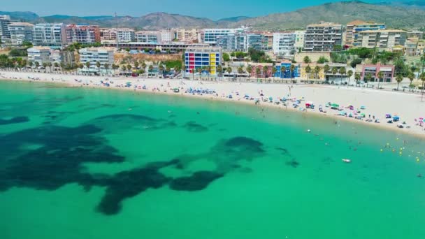 Vue Aérienne Par Drone Vila Joiosa Villajoyosa Près Alicante Costa — Video