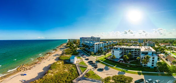 stock image Aerial photo Deerfield Beach Florida coastline, USA