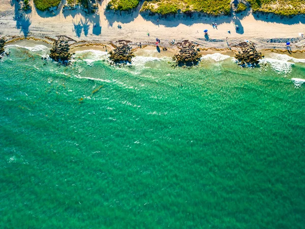 Luchtfoto Deerfield Beach Florida Kustlijn Verenigde Staten — Stockfoto