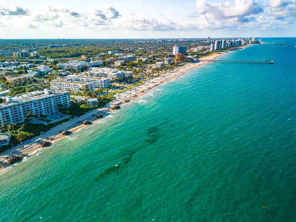 stock image Aerial photo Deerfield Beach Florida coastline, USA