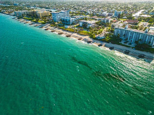 Hava Fotoğrafı Deerfield Sahili Florida Sahili Abd — Stok fotoğraf