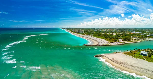 Dubois Park Jupiter Beach Inlet Areal Views Florida Verenigde Staten — Stockfoto