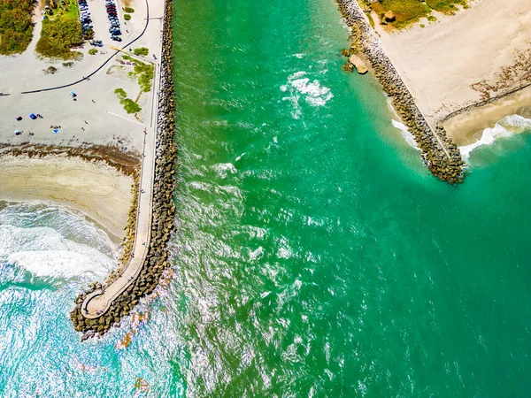 Dubois Park Jupiter Beach Inlet Areal Views Florida Verenigde Staten — Stockfoto
