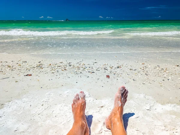 Marco Adası Nın Havadan Görünüşü Florida Popüler Bir Turistik Sahil — Stok fotoğraf