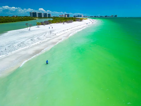 stock image Aerial View of Marco Island, a popular tourist beach town in Florida