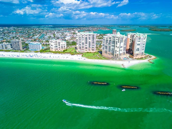 stock image Aerial View of Marco Island, a popular tourist beach town in Florida