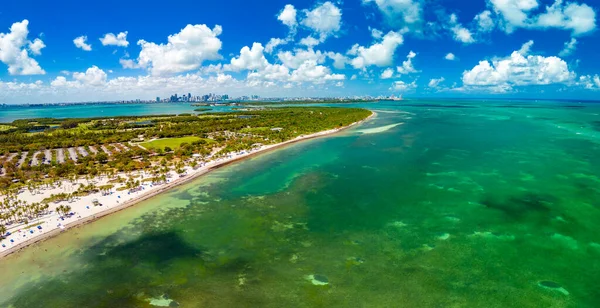 Beautiful Crandon Park Beach Key Biscayne Miami Usa — стокове фото