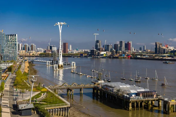 Kuzey Greenwich Bölgesi Thames Nehri Londra Ngiltere Yakınlarında — Stok fotoğraf