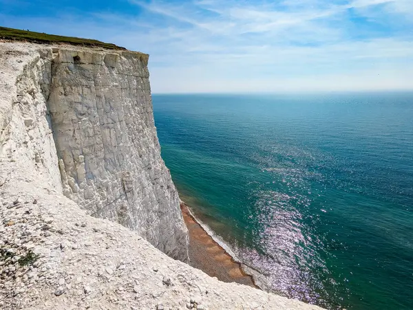 Daytime Aerial Drone View Seven Sisters Cliffs East Sussex Coast Royalty Free Stock Photos