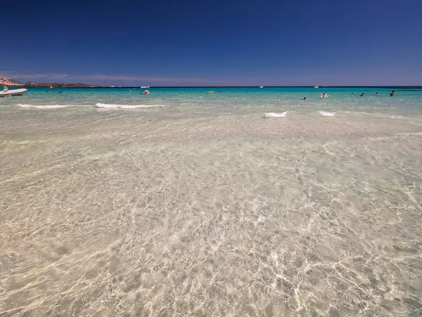 Aerial View Cinta Beach Sardinia Turquoise Sea Italy — Stock Photo, Image