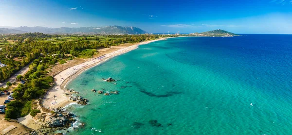Veduta Aerea Drone Della Spiaggia Orr Tortol Sardegna Italia — Foto Stock