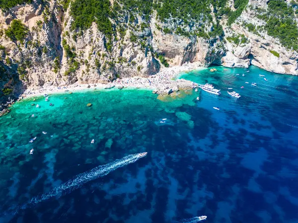 Luchtfoto Van Cala Mariolu Italië Oostkust Van Sardinië Golf Van — Stockfoto