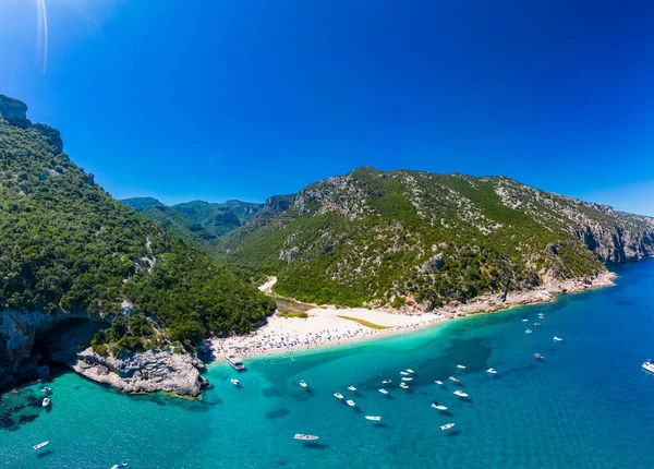 Панорамний Вид Пляж Кала Сісіне Гольфі Оросей Сардинія Італія — стокове фото