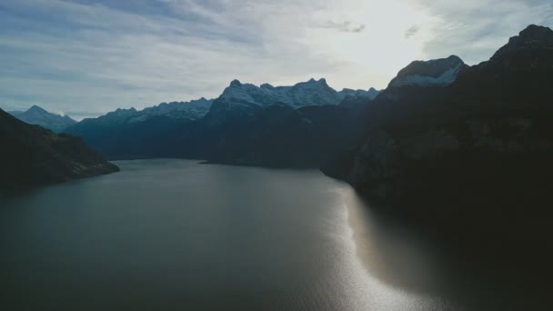 Letecký Pohled Jezero Čtyř Kantonů Morschach Švýcarsko — Stock video