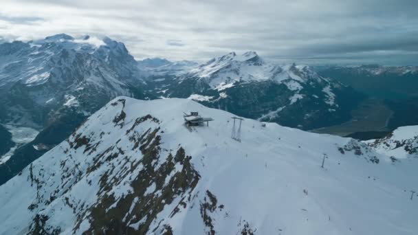 Hasliberg Meiringen冬季滑雪 瑞士贝内塞奥伯兰 — 图库视频影像
