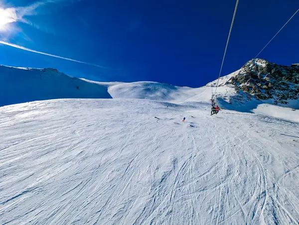 Estância Esqui Com Teleféricos Elevadores Tatranska Lomnica Eslováquia High Tatras — Fotografia de Stock