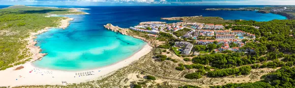 Άριστη Θέα Drone Του Arenal Son Saura Παραλία Καλοκαίρι Ηλιόλουστη Royalty Free Εικόνες Αρχείου